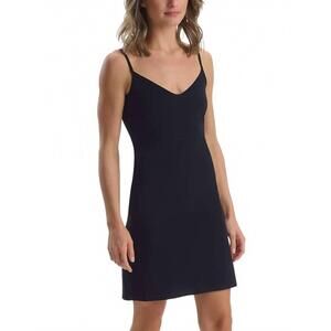 NEW COMMANDO classic tailored slip dress in black
